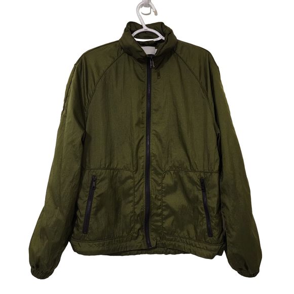 Vince. Other - Vince. Mens Full Zip Jacket Size S Olive Green Roll-Away Hood Lined Windbreaker